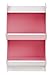 IRIS USA KSBS-2PNK 2 Tier Curved Edge Storage Shelf, 2 Shelves, White/Pink