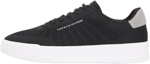 Uomo Sneakers Court Knit Profilo Basso, Nero (Black), 43