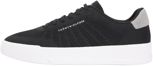 TH Court Knit FM0FM05823 Low Top para Hombre, Color Negro (Negro), Talla 9