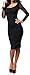 made2envy Mesh See-Through Long Sleeves Midi Cross dress (M, Black) 7780-M