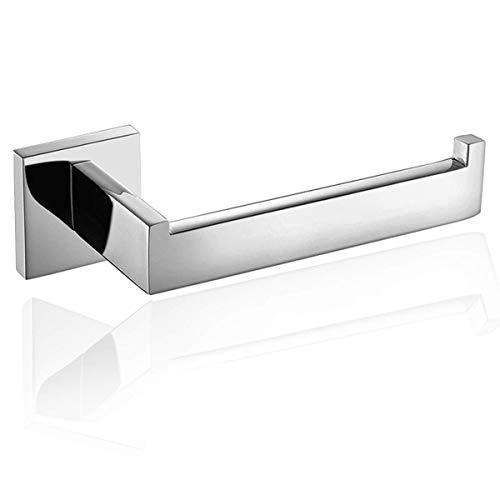 Luxury 304 Stainless Steel Chrome Finished Toilet Paper Holder Roll Quadrate Wall Mounted Mirror Polished Bathroom Accessories by ThinkTop