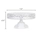 Amalfi Decor 12 Inch Cake Stand, Dessert Cupcake Pastry Candy Display Plate for Wedding Event Birthday Party, Round Metal Pedestal Holder, White