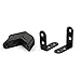 uxcell 12pcs 42mmx42mmx17mm 90 Degree Round End Angle Bracket Corner Brace Black