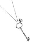 G by GUESS Women's Oval Key and Heart Necklace