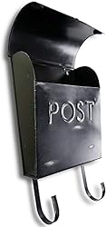 NACH Rustic Black Mailbox with Newspaper