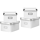 IKEA KASSETT Box mit Deckel (2 Stück) WEIß 27x35x18cm (für DIN A4 und