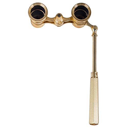 Levenhuk Broadway 325N Opera Glasses (Gold Theater Binoculars with LED