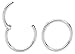 365 SLEEPERS 2PCS 18G Surgical Steel 6mm - 10mm Hinged Hoop Segment Nose Septum Tragus Helix Lip Ring Sleeper Earrings (8mm)