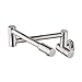 KES Pot Filler Faucet Lead Free Stainless Steel Double Joint Swing Arm and 360 Degree Rotating Aerator Kitchen Sink Faucet Wall Mount Brushed Finish, KN9250-BS