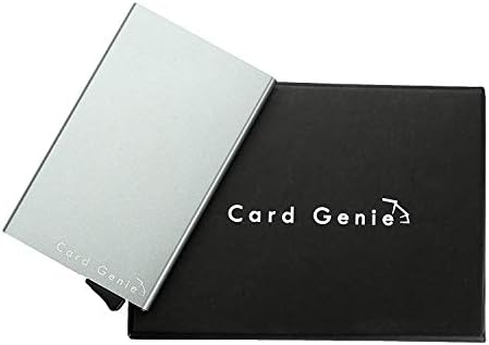 Card Genie RFID Ejector Wallet - Minimalist RFID Card Holder Metal Wallet with Free Luxury Gift Box - Alumunium Blocking Wallet for Optimum Card Protection