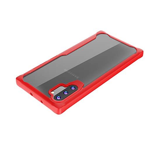 DAMONDY for Galaxy Note 10 5G Case,3D Clear Ultra Thin Slim Fit Super Clear Shockproof Anti Scratch Protective Soft Tough Bumper Back Phone Case Cover for Samsung Galaxy Note 10 Note10 5G-red