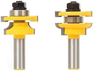 HDDU 2pcs/set Rail and Stile Router Bits 1/2" Shank Woodworking Cutter Set For Power Tool Accessories Round-Over Woodworking Chisel Tool（H06528）