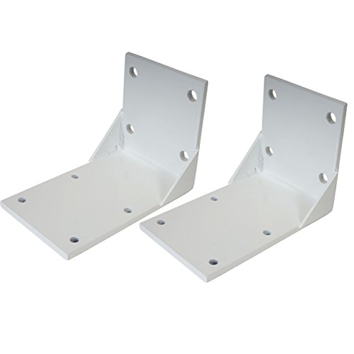 Mendler 2er-Set Deckenadapter für Kassetten-Markise T122 T123, Deckenmontage Halterung Adapter - weiß