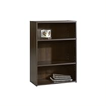 Sauder Beginnings 3-Shelf Bookcase in Cinnamon Cherry