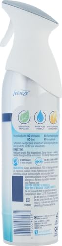FEBREZE AIR MIST AIR FRESHENER SPRAY, ODOR-FIGHTING ROOM SPRAY, AIR FRESHENERS FOR HOME AND BATHROOM AND KITCHEN, AEROSOL CAN, HEAVY DUTY CRISP CLEAN SCENT, 8.8OZ, 1 COUNT