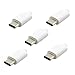 cablecc 5set DIY 24pin USB 3.1 Type C USB-C Male Plug Connector SMT Type with 3.5mm SR and Housing Cover White
