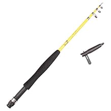 Rosewood - Caña de Pescar telescópica, Pack de Viaje, 3 Varillas de Pesca con Mosca, Manta de Fibra de Vidrio Resistente, 1 Pieza (Amarillo, 6 pies 6 Pulgadas) Cómodo Mango de Corcho EVA, 2 m