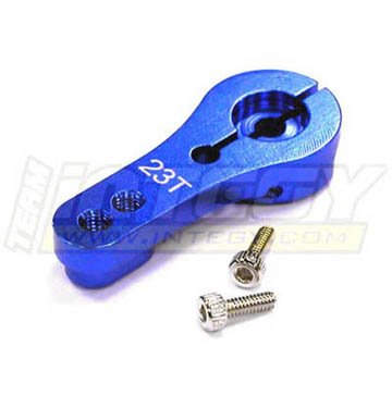 Integy RC Model Hop-ups C22942BLUE Alloy Servo Horn 23T for KO & JR Servo (r=20, 24mm)