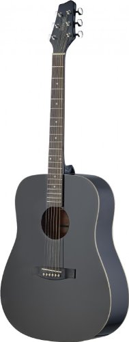 Stagg SA30D-BK Left Handed Acoustic Guitar Dread -Black