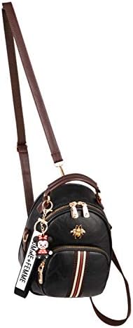 LONGESS Women's Mini Backpack Purse PU Leather Casual Drawstring Daypack Convertible Shoulder Bag Cute Fashion Small Bags