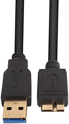 LIQUN 2 Pack Super Speed USB 3.0 Type A to Micro-B Cable Gold Plated Black 6 Feet