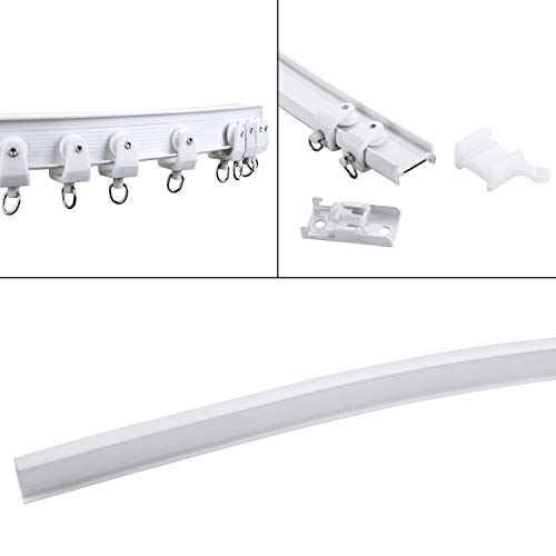 Datttcc Alloy Plastic Windows and Balcony Curtain Track Soft Curved Track Rail Slide Rail Accessories (3 Meters)