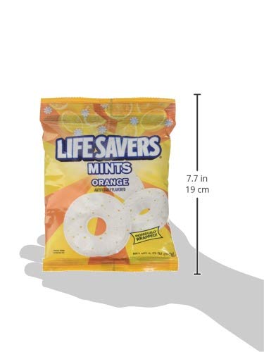 image for LifeSavers Orange Mints Hard Candies, Individually Wrapped Mints 6.25o