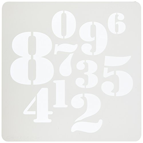Donna Downey StencilsDD-088 Signature Stencils, 8.5" x 8.5", Numbers, White