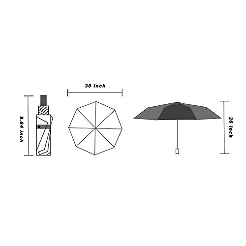 X Hot Popcorn Windproof UV Protection Folding Umbrella Parasol Umbrella, for Rain or Sunhine(C)