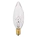 Bulbrite 400440 - 40CTC/E14 - 40 Watt Clear Incandescent Torpedo Light Bulb, E14 Base (European)