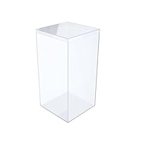 Clear Rigid Plastic Box (4"L X 4"W X 8"H) - 25 Pieces Per Pack