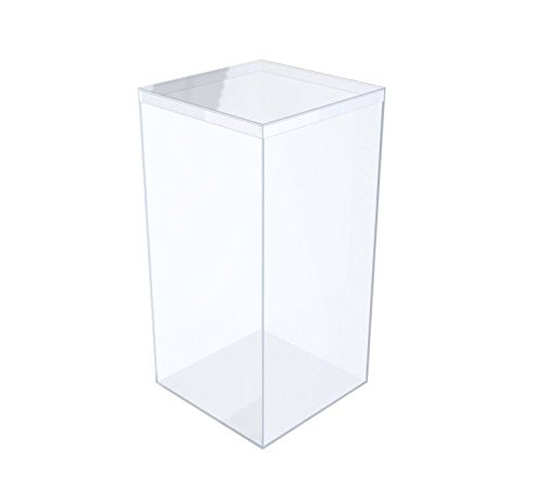 Clear Rigid Plastic Box (4" L X 4" W X 8" H) - 25 Pieces Per Pack