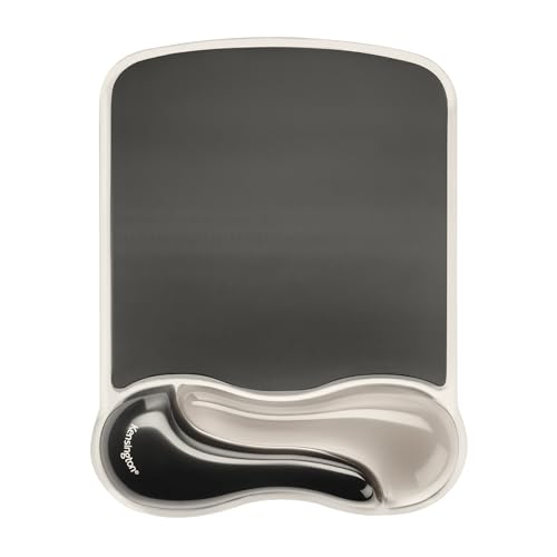 Kensington 6012145 ergonomisches Mauspad mit Handauflage, Rutschfeste undbequemeDuo-Gel-Handgelenkshalterung,kompatibelmitLaser-undoptischenMaeusenfuerKomfortamComputer,grau,62399
