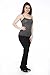 Unique Styles Fold-Over Waistband Stretchy Cotton Blend Yoga Pants (Small-2Pack Black & Grey)