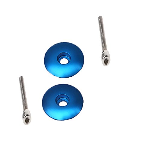 BleuMoo Mountain Bike Stem Top Cap Cover Headset Screws Bicycle Cycling Accessories Set (blue) - Thumbnail 2
