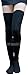 AM Landen Elegant Medium size Women's Black Cotton Thigh High Socks Over Knee Socks