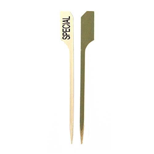 BambooMN - Special Label Marker Bamboo Paddle Pick - 3.5" (9cm) - 1000 Pieces
