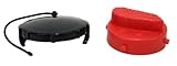 Valterra Red and Black T1020-3VP Universal Drain Hose Bayonet Drip Cap Set, Carded