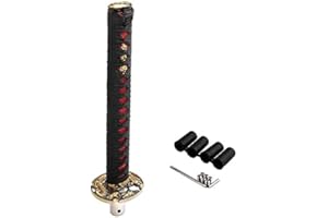 RASNAUTO Universal Katana Shift Knob Samurai Sword Gear Shifter with 4 Adapters Compatible with Manual Cars Most Automatic Ca