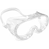OMWAH Anti-Fog Protective Safety Goggles Clear Lens Wide-Vision Adjustable Splash Eye Protection Soft Lightweight Eyewear