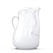 FIFTYEIGHT PRODUCTS TASSEN Porcelain Tea Pot with Lid, Good Mood Face Edition, 40 oz. White (Single Tea Pot with Lid)