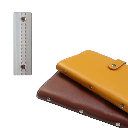 Enyuwlcm PU Leather Business Card Book Organizer Journal Name Card Book Holder for Women Hold 240 Cards Yellow - Thumbnail 5