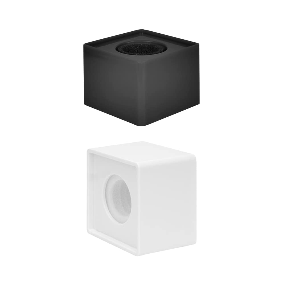 JIHUOO 2 Pcs Cube Microphone Flag Stations Square Microphone Covers Microphone Logo Boxes Holders Interview Mic Stands for Reporters