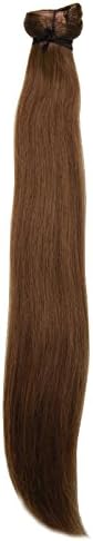 Cojune Human Hair Velcro Wrap Around Ponytail Extensions 100g per Piece Straight 20" Long Hair Red Brown