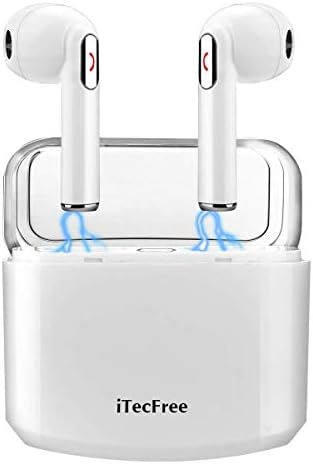 Wireless Earbuds Stereo Bluetooth Headphones with Charging Case Mini in-Ear Earphones Built-in Mic Noise Canceling Sweatproof Sports Wireless Headphone Bluetooth Earbud