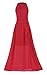 VSVO Women's Chiffon Halter Neck Wedding Party Bridesmaid Formal Dress (Red)