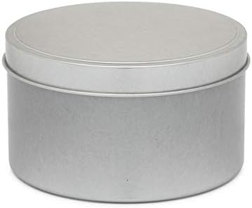 16oz Silver Seamless Tall Tins (Slip Cover Cap) Case 24 by Berlin Packaging