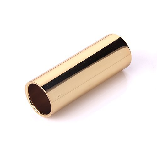 Lexiesxue 1pc Guitar Slide Golden Stainless Steel Finger Knuck - Thumbnail 2