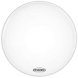 Evans EQ3 Resonant Coated White Bass Drum Head, No Port, 18 Inch