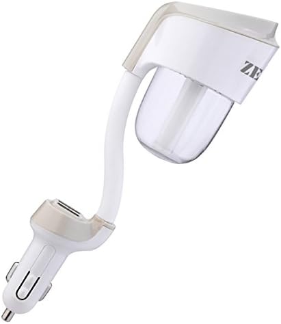 Car Aroma Diffusers &amp; Cool Mist Car Humidifiers, ZELAF 2nd-Gen Z8 Mini Travel Portable Cool Mist Ultrasonic Humidifier &amp; Essential Oils Diffuser with 2.1A Dual USB Car Charger (White)